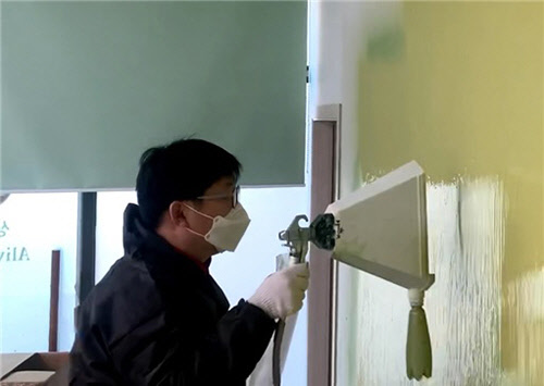 사진= 4A시스템 페인트 비산저감 장치 깔때기 모습